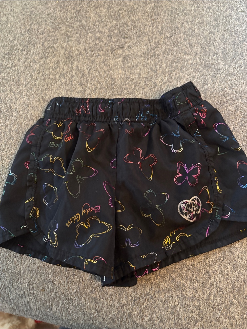 Body Glove Black Butterfly Outline Kids Shorts